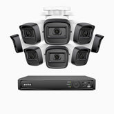 H300 - 2K 3MP 16 Channel 8 Cameras PoE Security System, EXIR 2.0 Night Vision, Motion Detection, H.265+, IP67 Waterproof